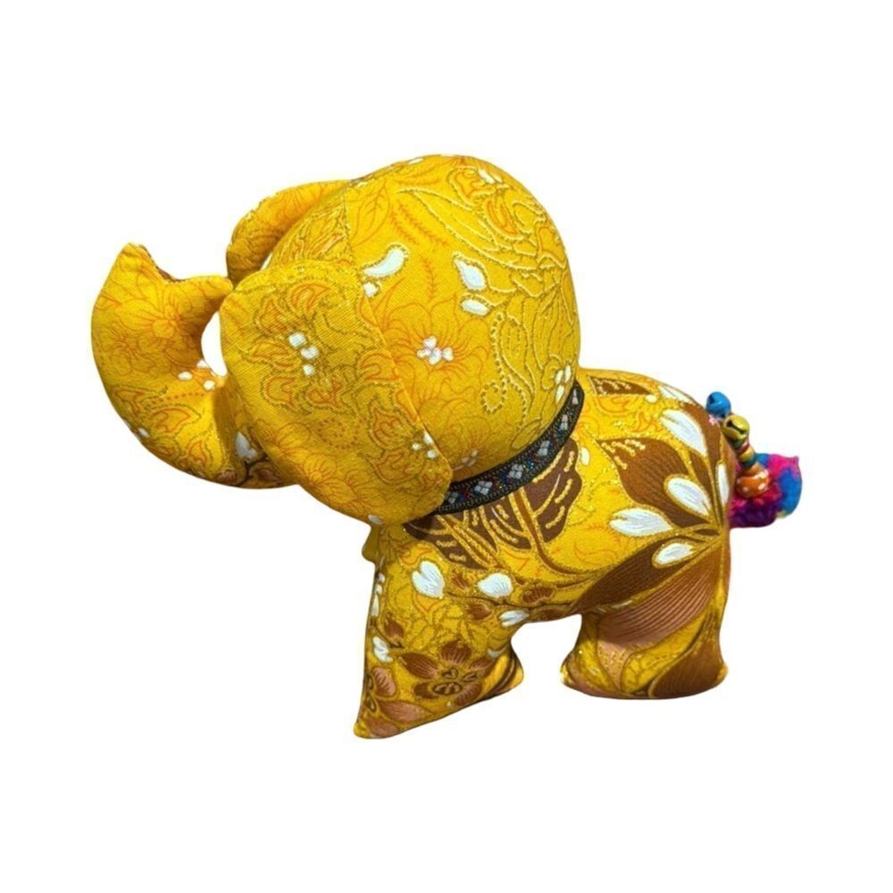 Thai Handmade Colorful Stuffed Elephant Set - Picture 3 of 8